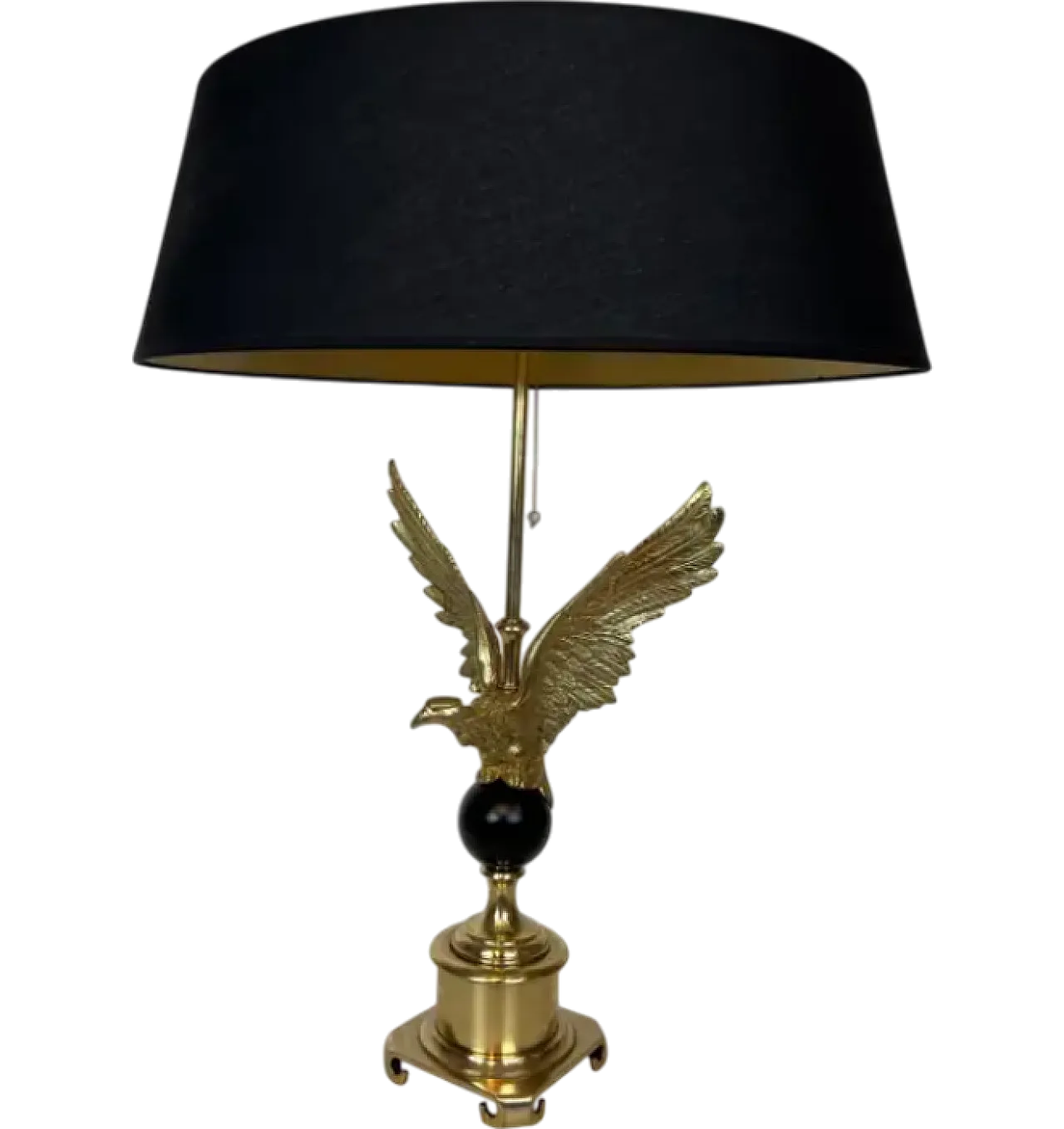 Royal eagle bronze table lamp in the style of Maison Charles, 1970s 10