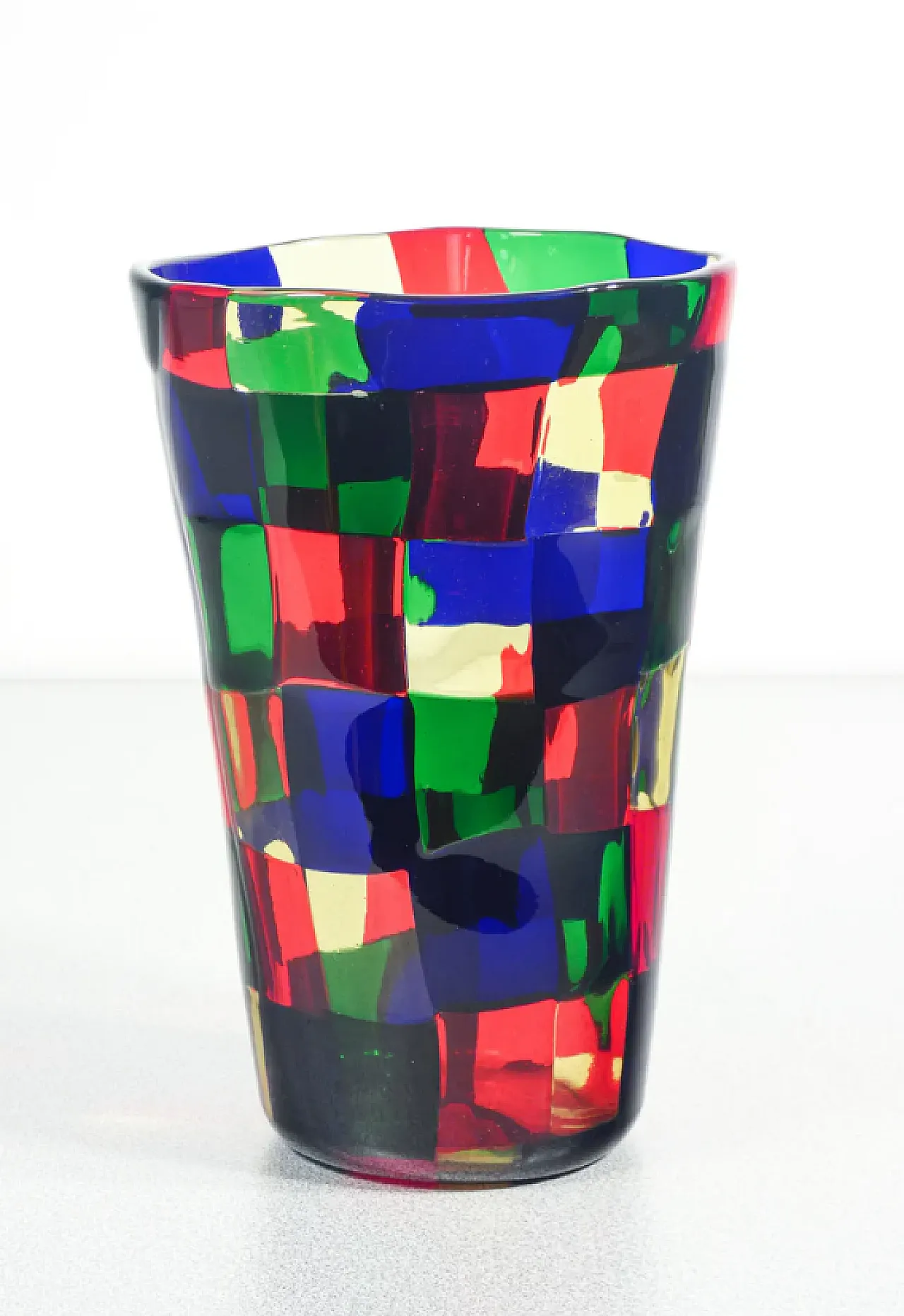 Vaso in vetro soffiato di Fulvio Bianconi per Venini, anni '50 1