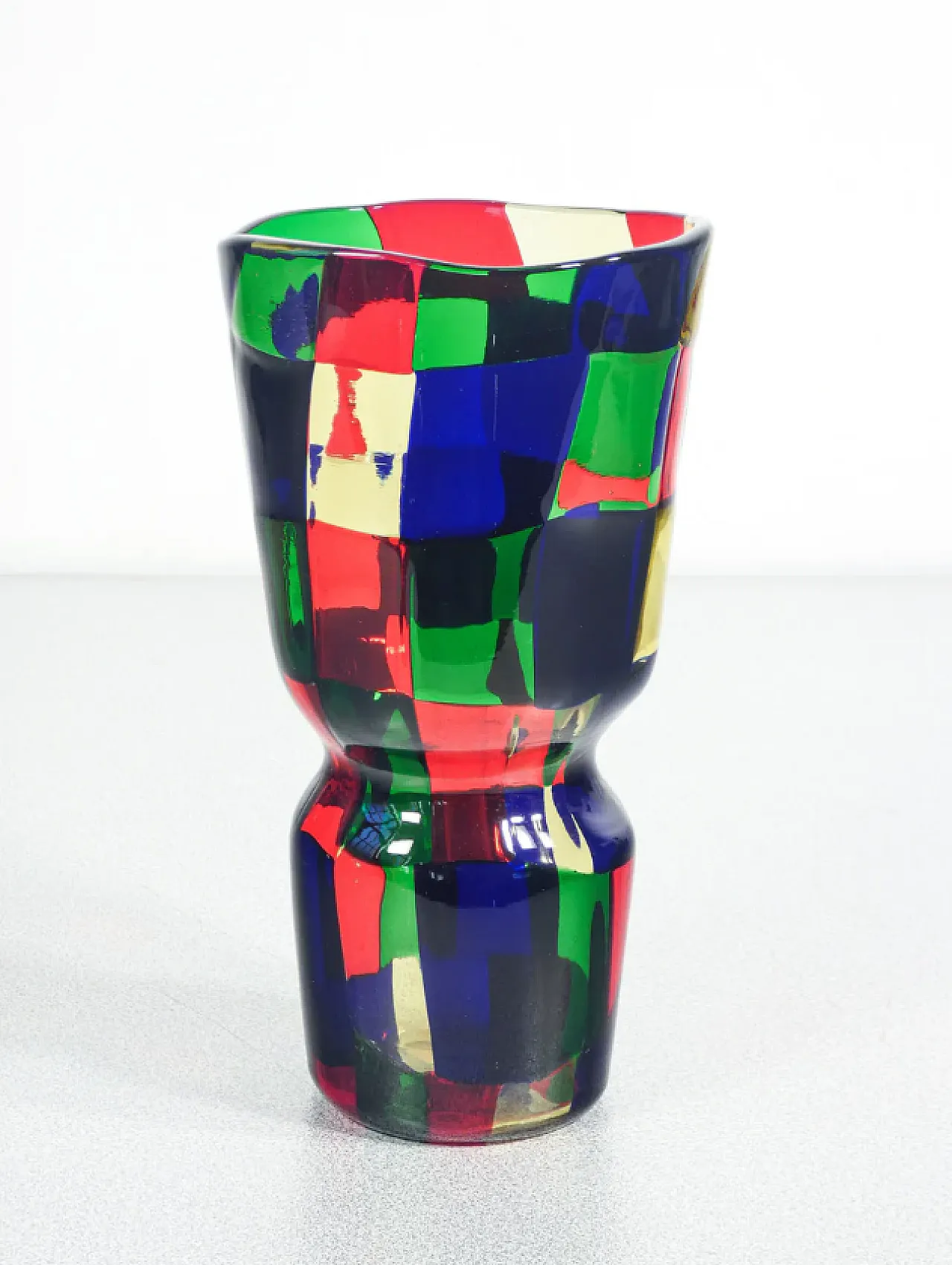 Vaso in vetro soffiato di Fulvio Bianconi per Venini, anni '50 2