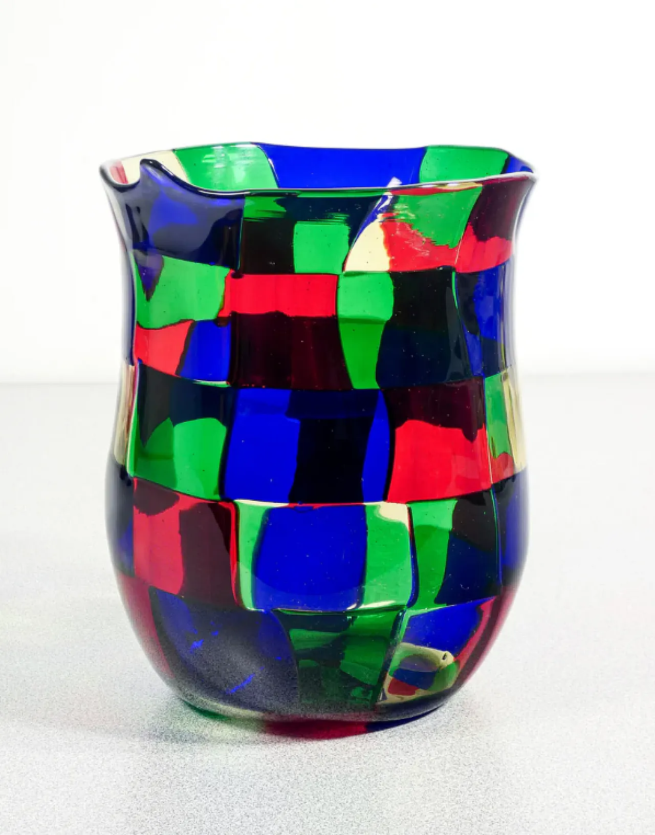 Coloured glass vase by Fulvio Bianconi for Venini, 1950s 2