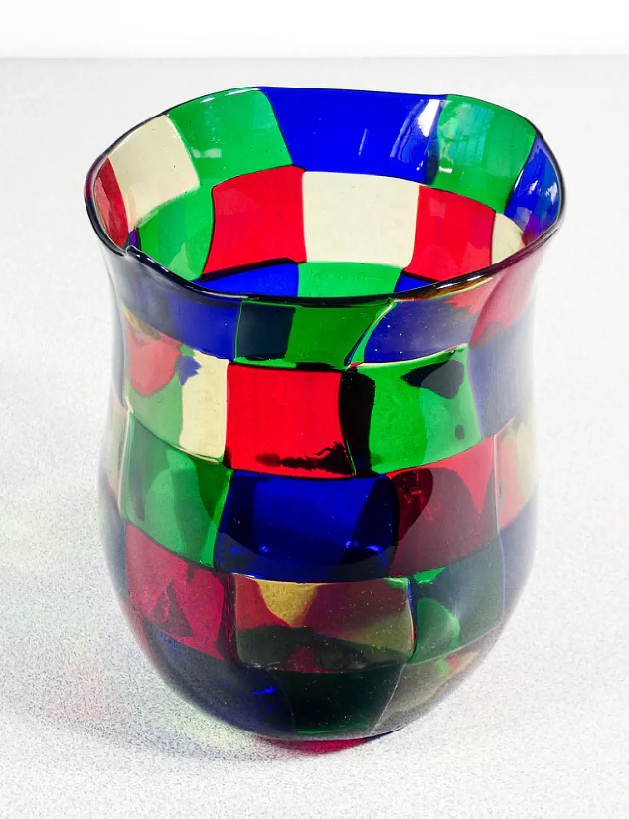 Coloured glass vase by Fulvio Bianconi for Venini, 1950s 4