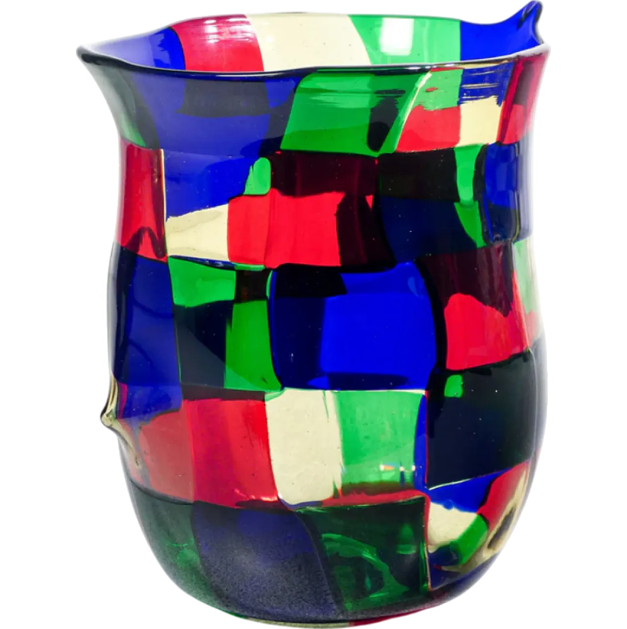 Coloured glass vase by Fulvio Bianconi for Venini, 1950s 7