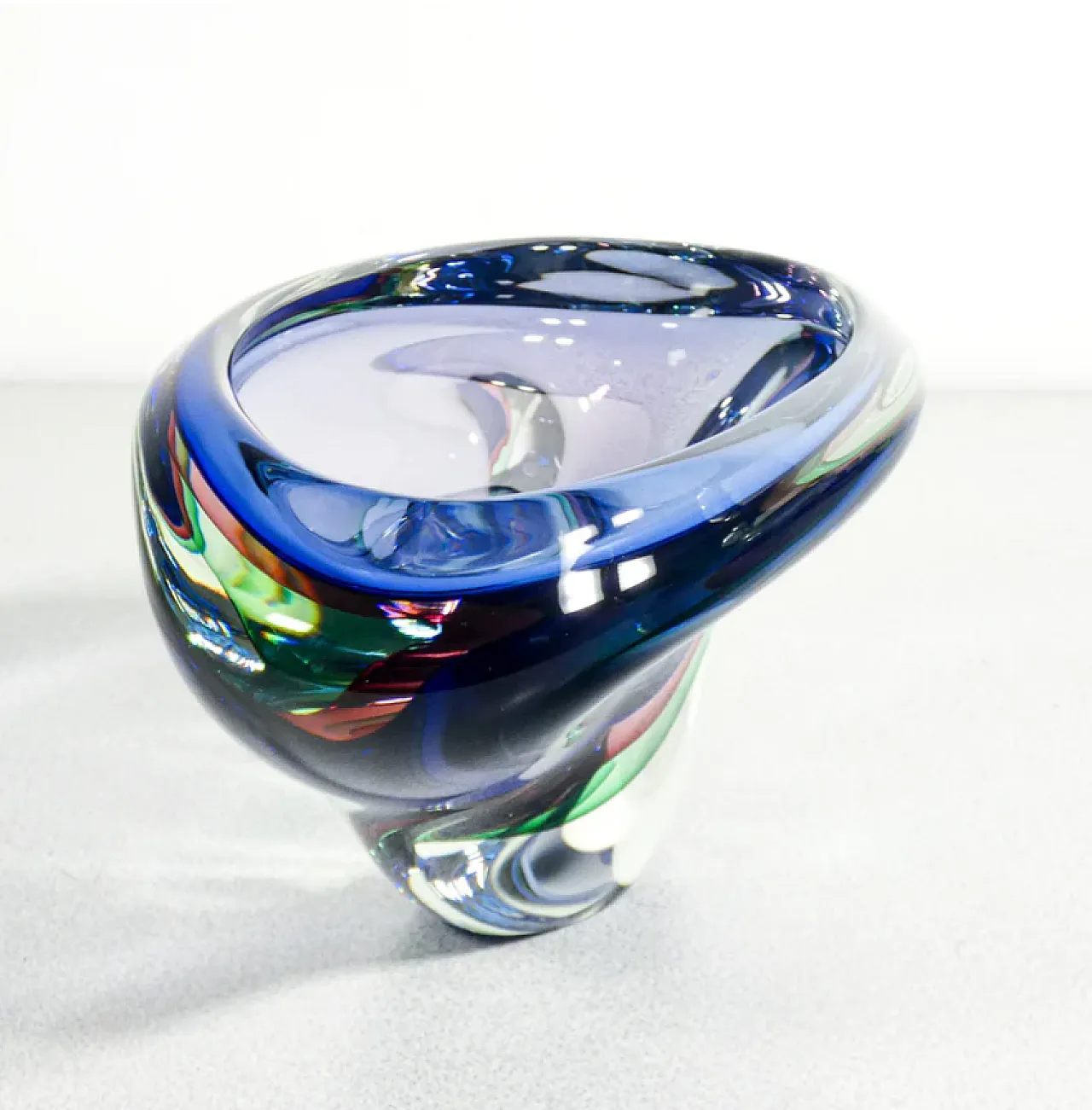 Blown Murano glass vase by Franco Schiavon, late 20th century 5