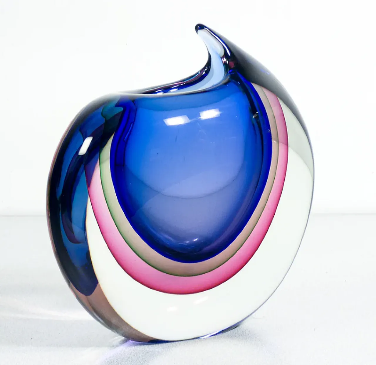 Blown Murano glass vase by Franco Schiavon, late 20th century 5