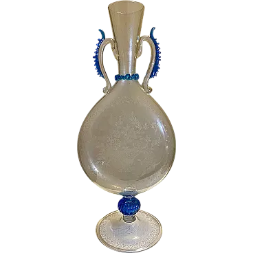 Biansato Murano glass vase by Vetreria Salviati & C., 1930s