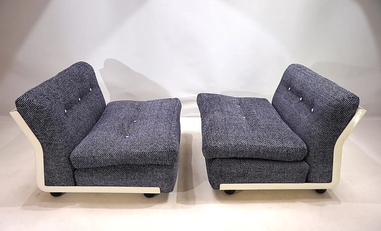 Pair of Amanta C&B Italia modular armchairs by Mario Bellini, 1970s 2