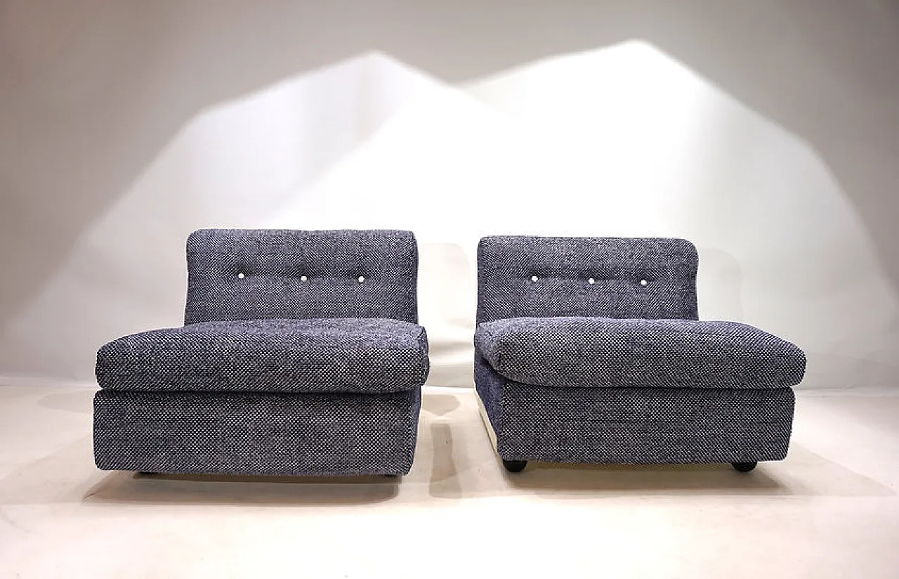 Pair of Amanta C&B Italia modular armchairs by Mario Bellini, 1970s 7