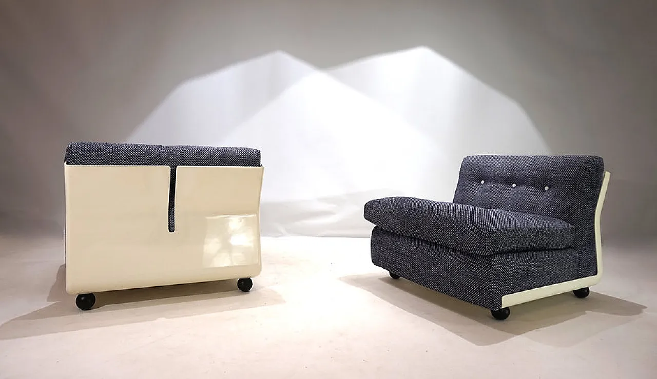 Pair of Amanta C&B Italia modular armchairs by Mario Bellini, 1970s 8