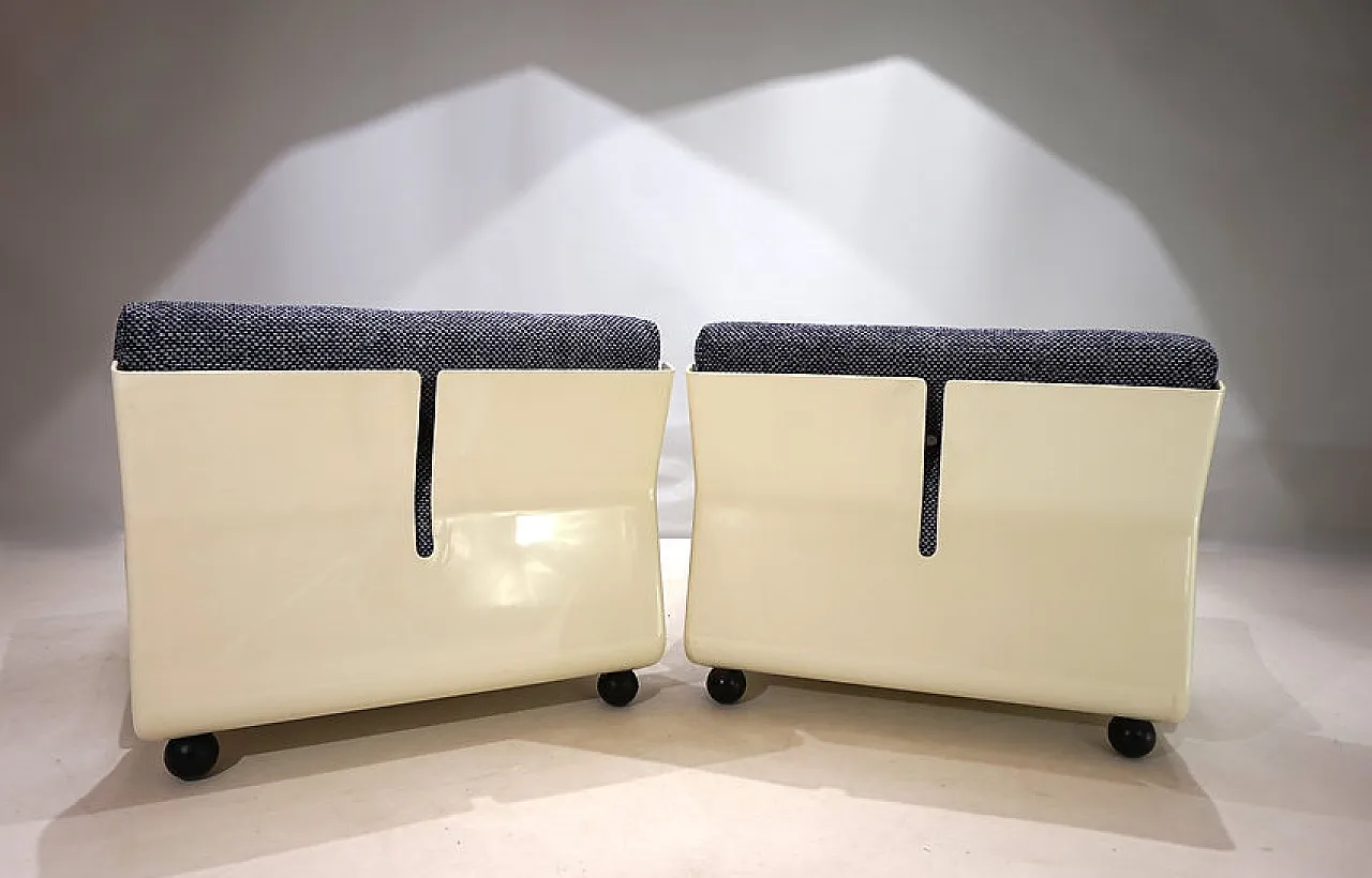 Pair of Amanta C&B Italia modular armchairs by Mario Bellini, 1970s 13