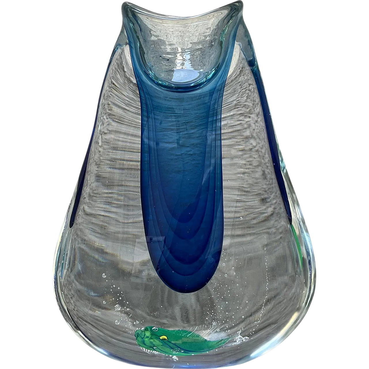 Submerged glass aquarium vase attributed to Flavio Poli, 1960s 21