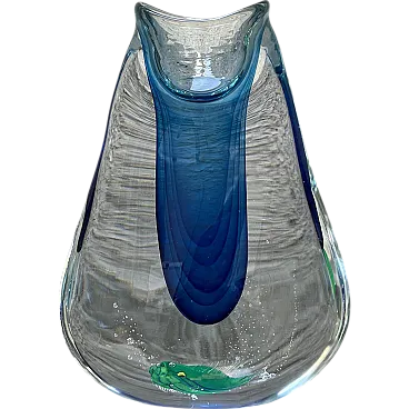 Submerged glass aquarium vase attributed to Flavio Poli, 1960s