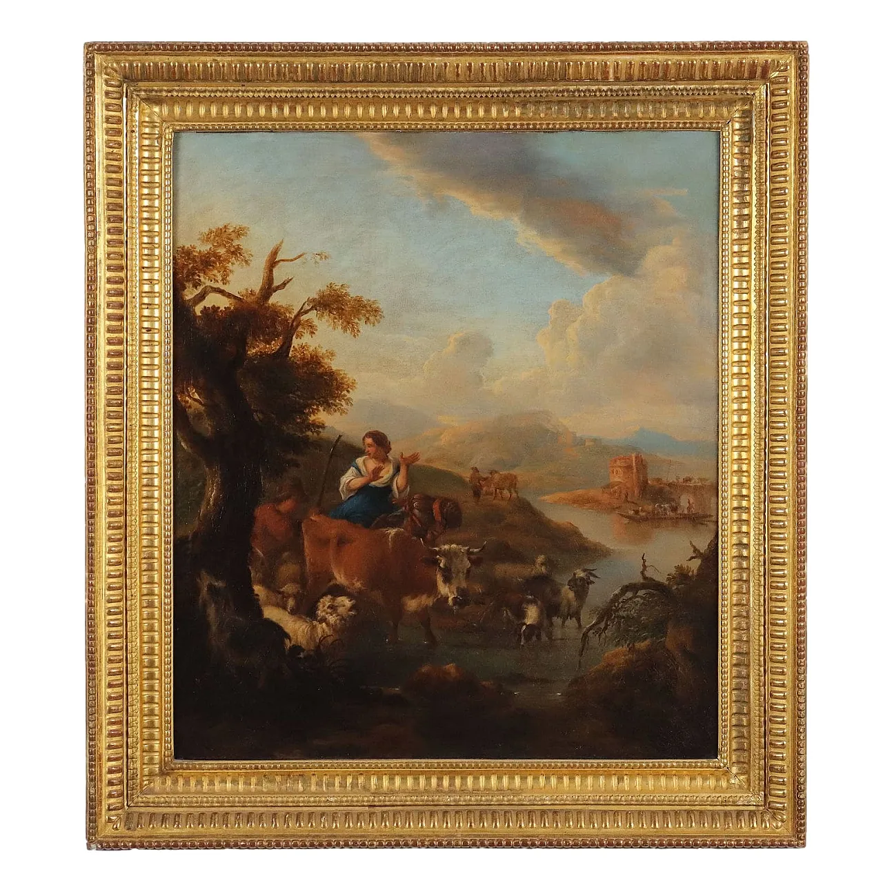 Landscape by Michiel Caree, oil on canvas, 18th century 1