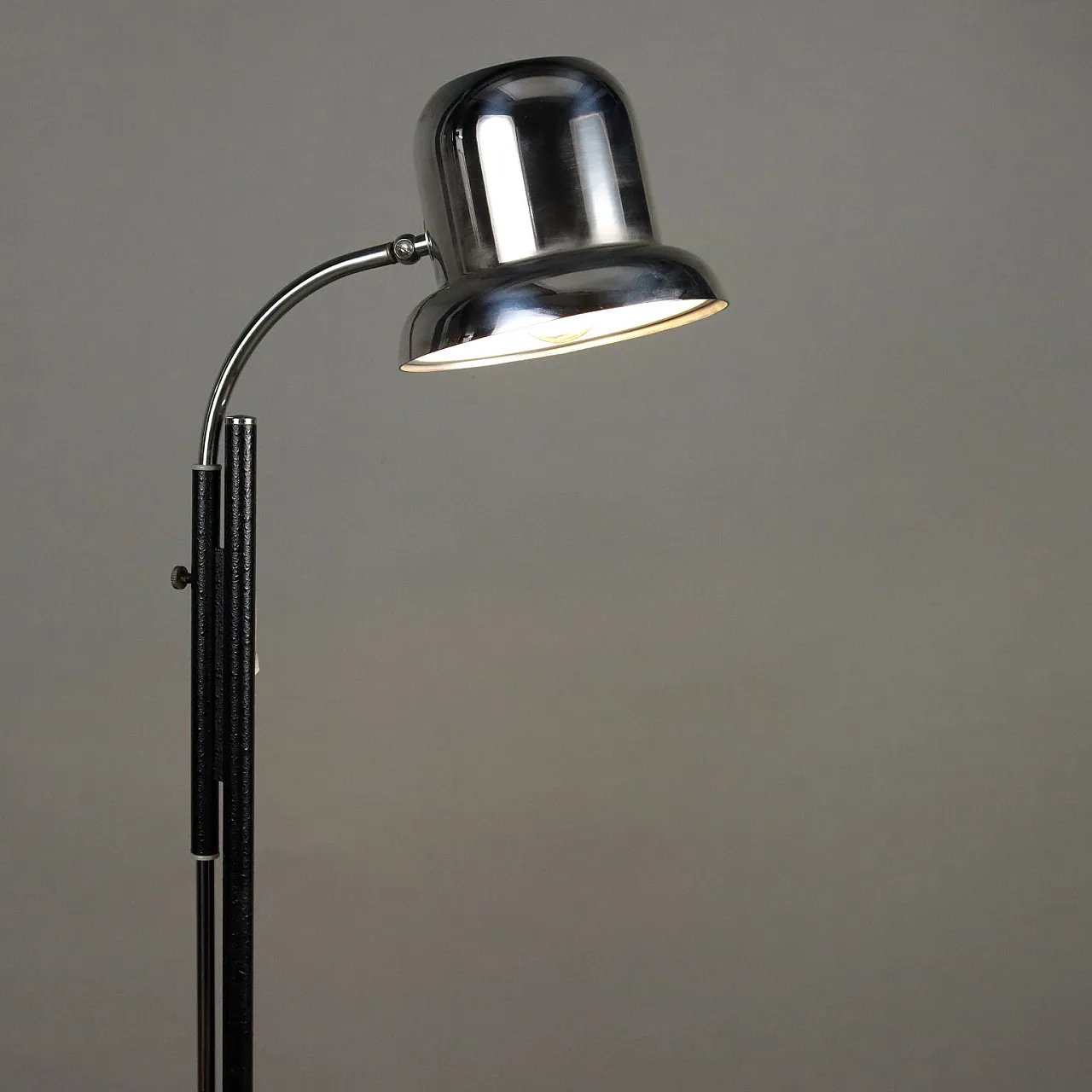 Enameled & chrome-plated aluminum adjustable floor lamp, 1960s 3