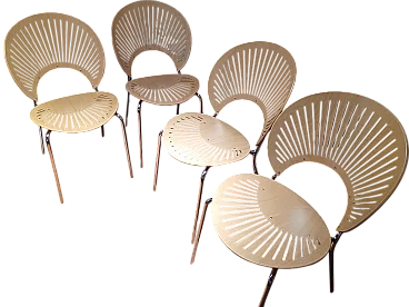 4 Nanna Ditzel Trinidad wooden chairs, 2000