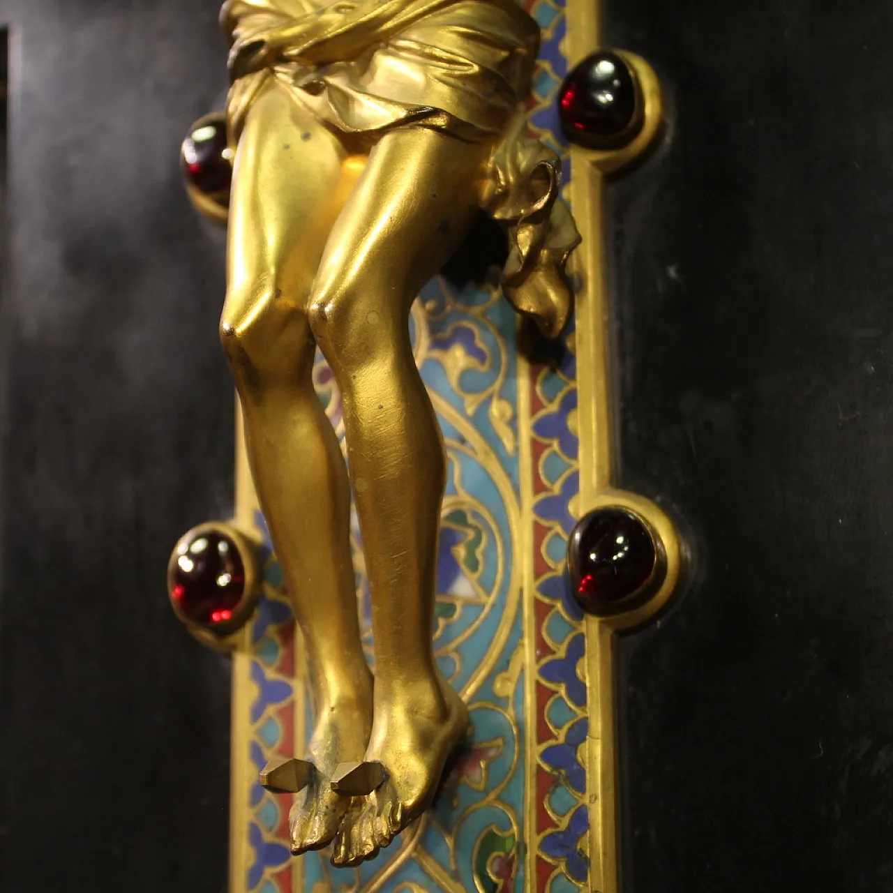 19th century gilded bronze crucifix signed Barbedienne 4