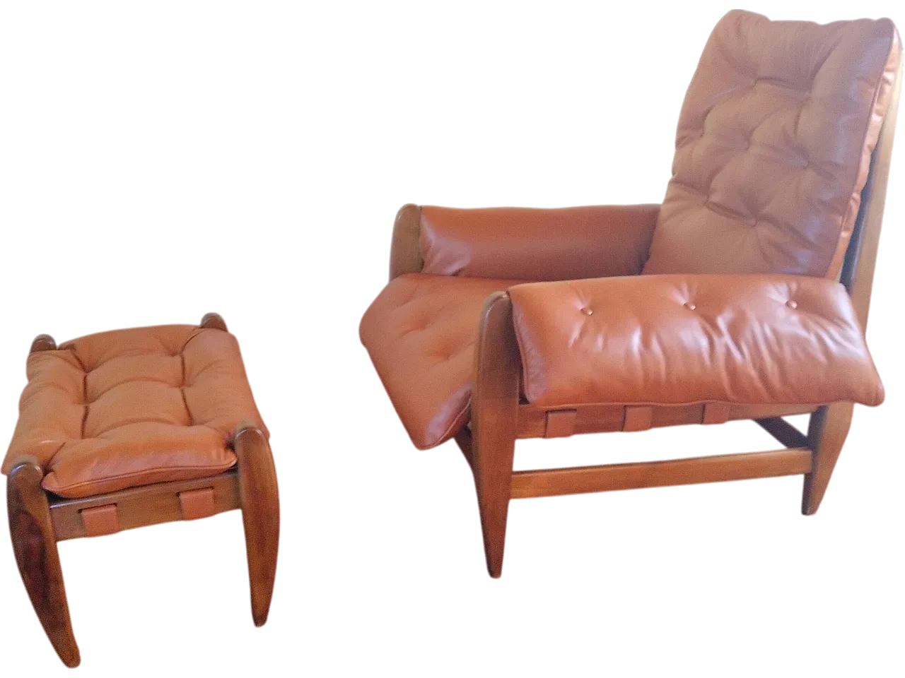 Sheriff armchair and ottomano Mole   by Sergio Rodrigues, 1950s 20