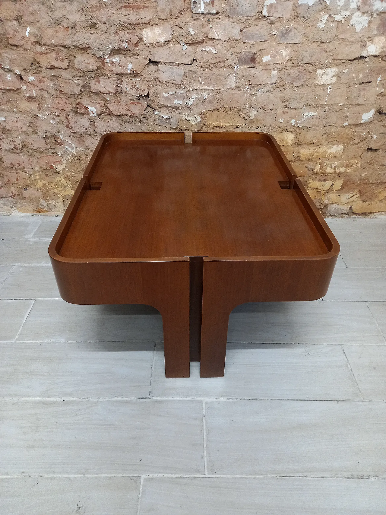 80s wooden coffee table by Studio Smania Interni 4