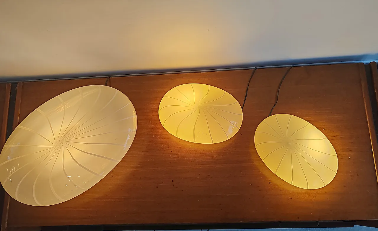 3 Murano glass table lamps, 70s 3