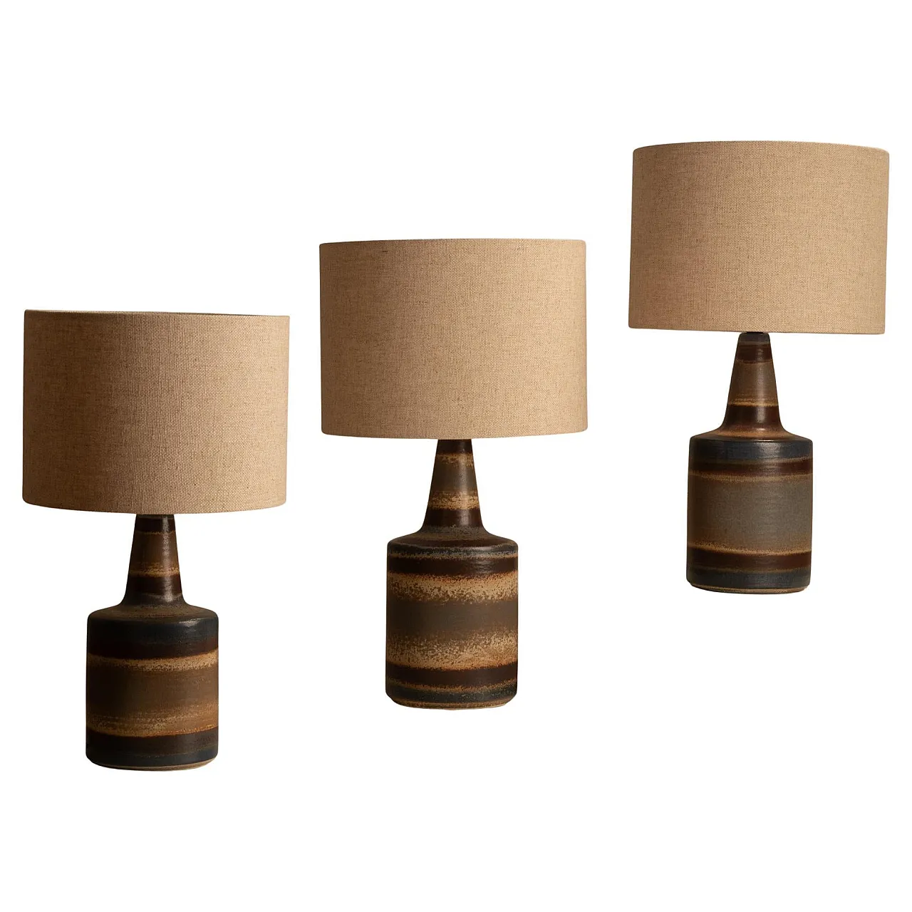 3 Ceramic table lamps, 1960s 1