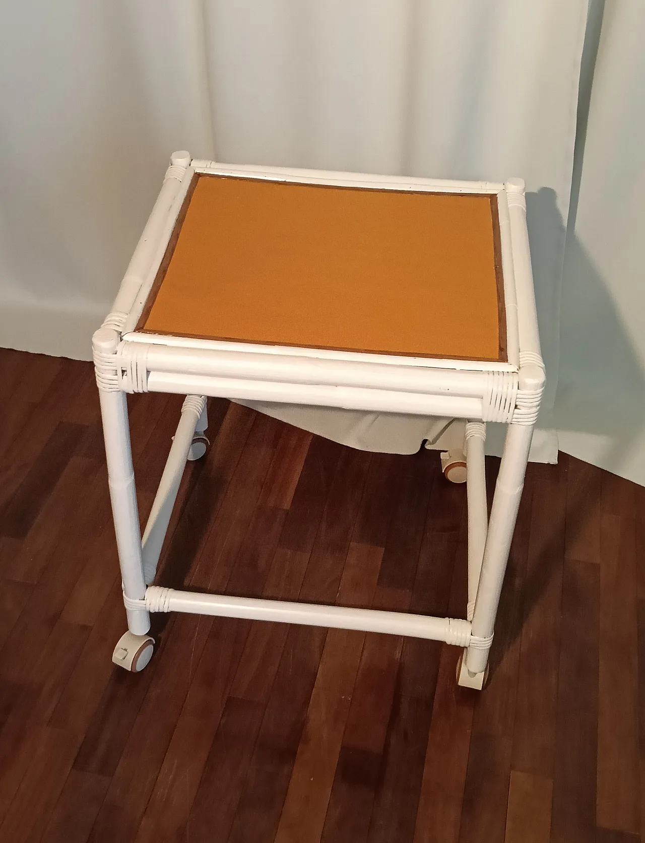 Bamboo side table, 70s 2