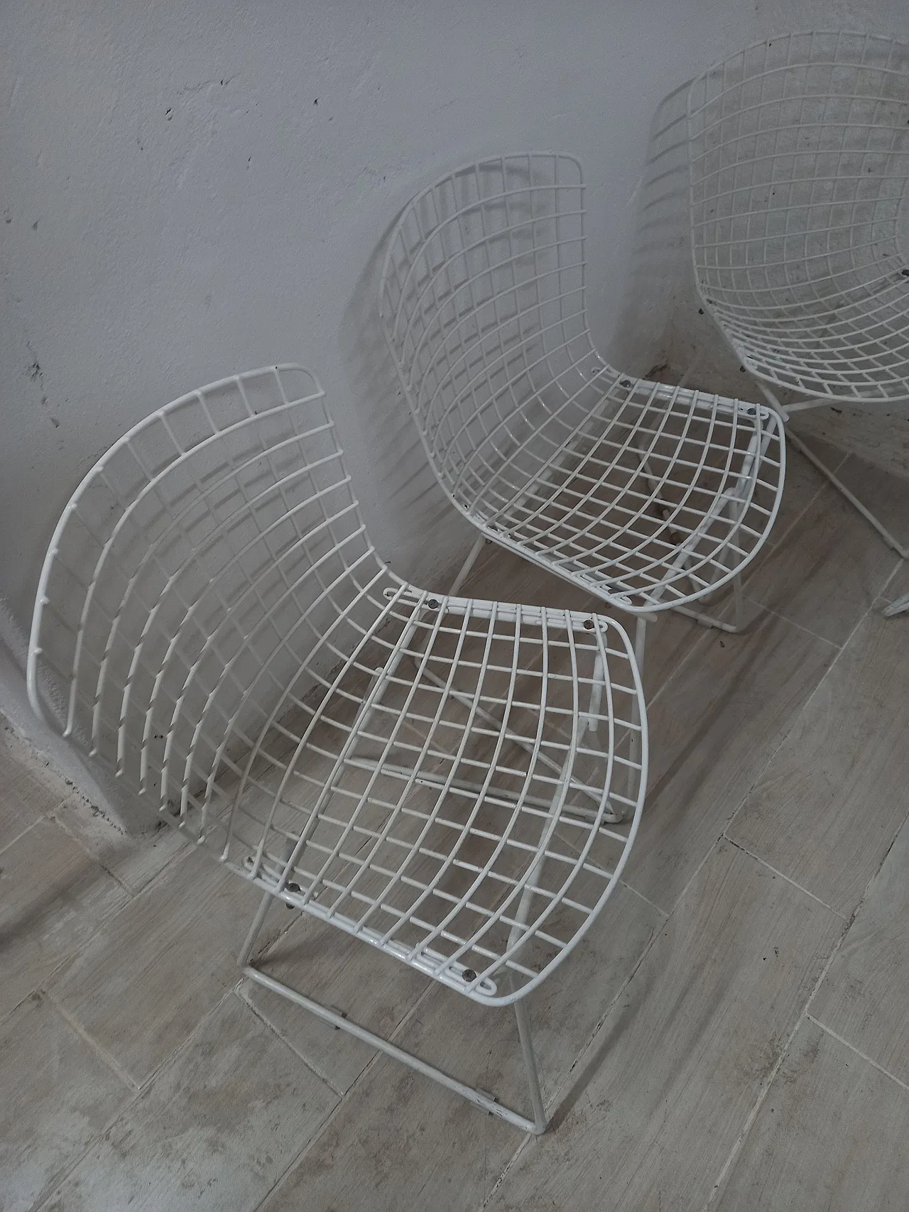 Set of 4 Bertoia chairs for Knoll 2