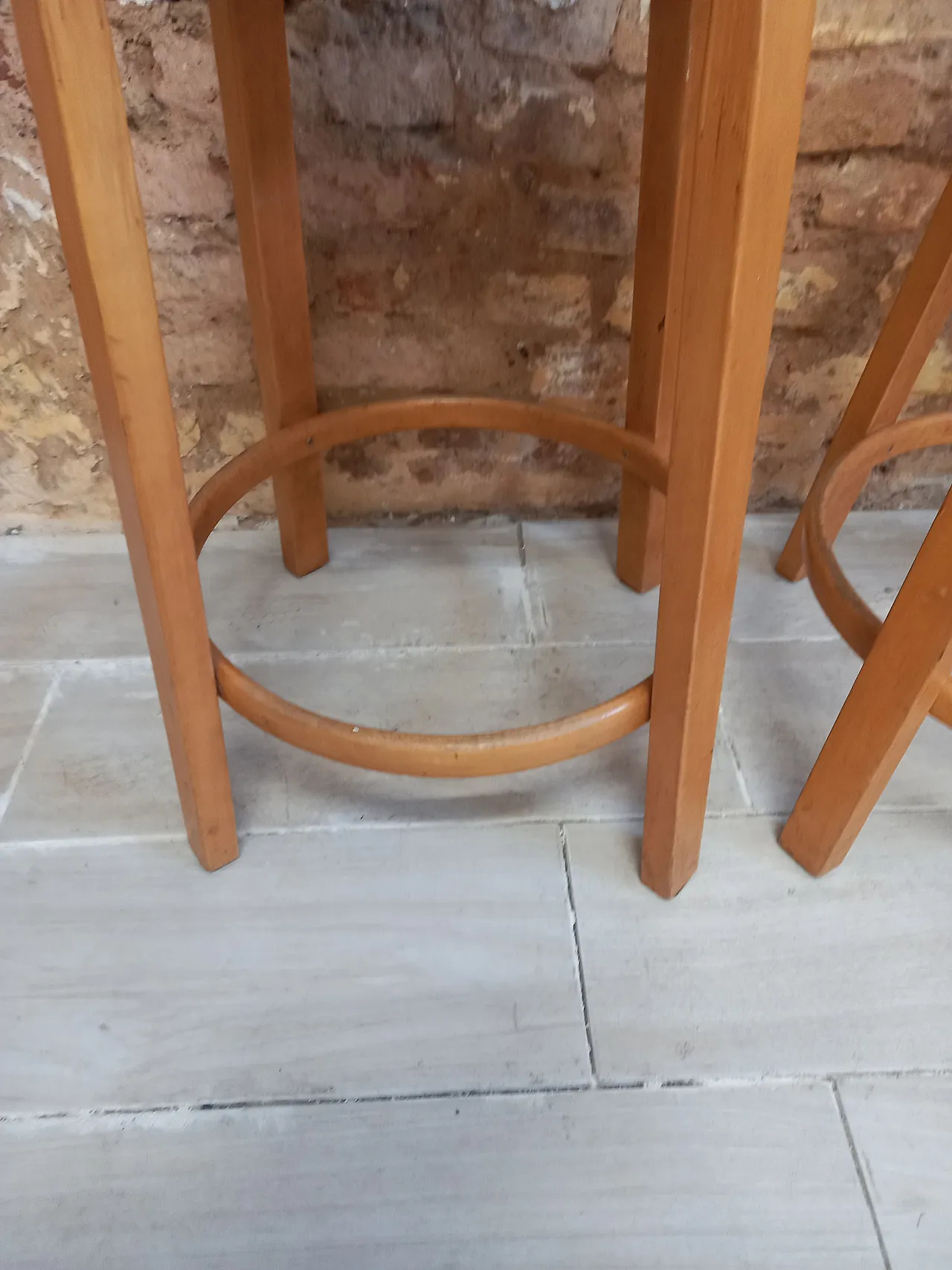 Pair of Alvar Aalto bar stools 2