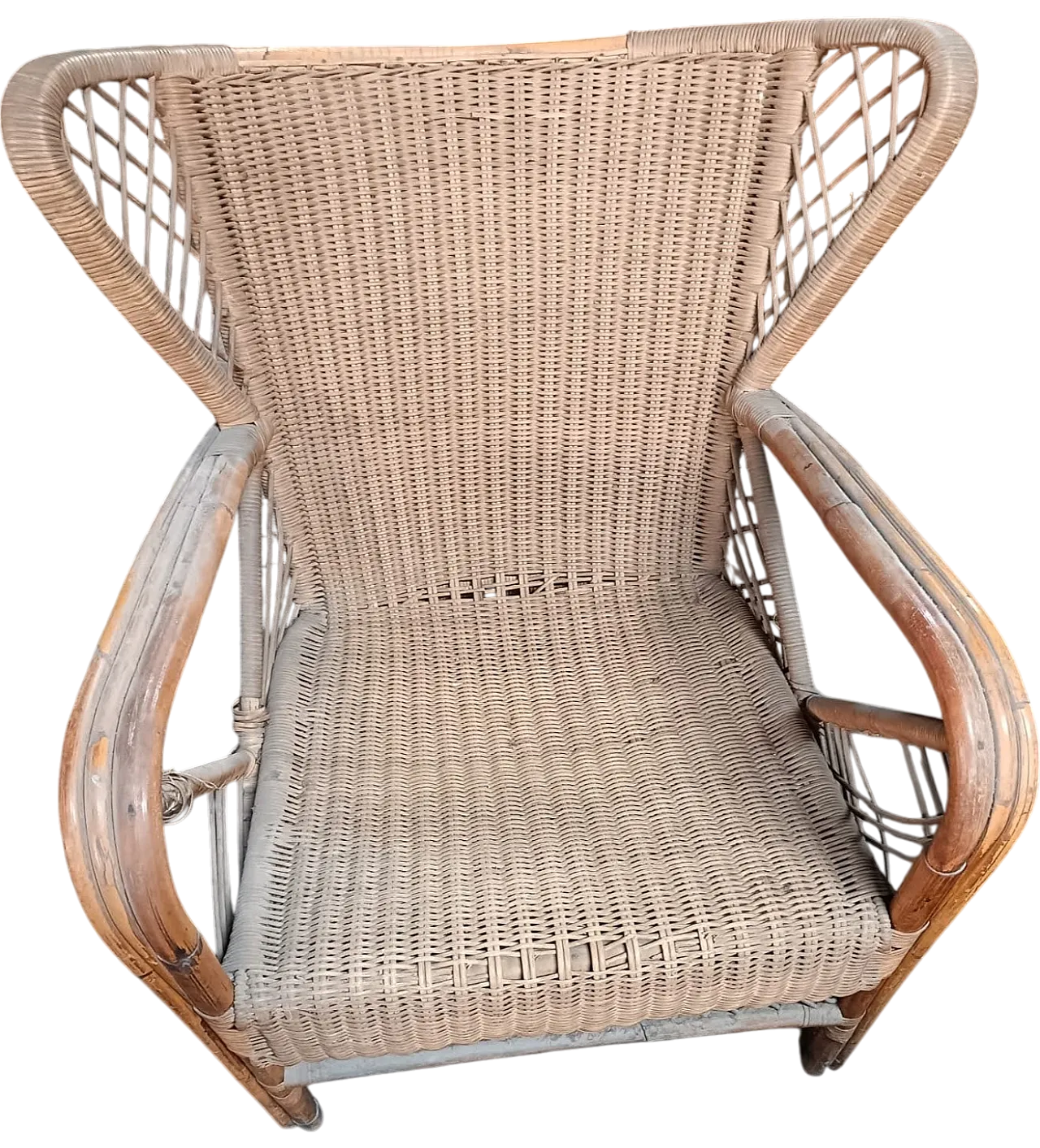 Wicker chair, 50s 8