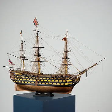 Wooden vessle HMS Victory in scale, 20th century