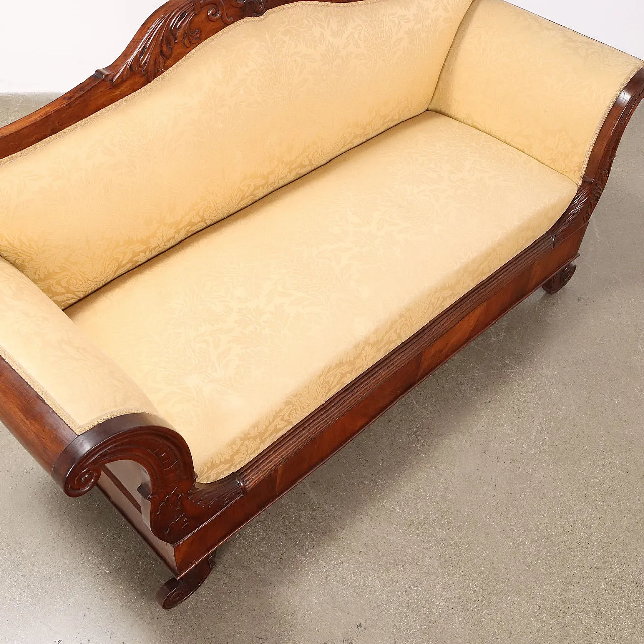 Antique Sofa Louis Philippe Walnut Italy XIX Century 8