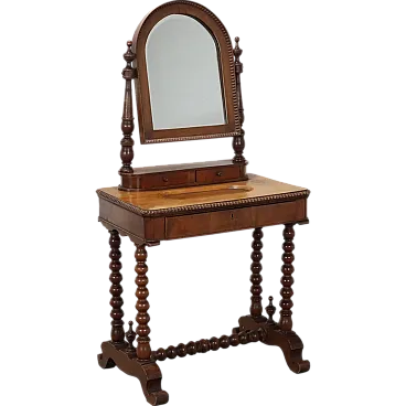 Louis Philippe Vanity Table in walnut with Drawers, 19th Century