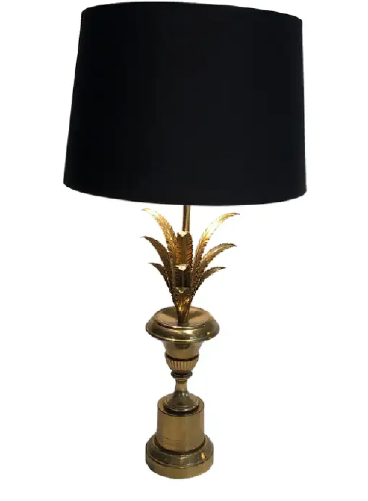 Brass table lamp in the shape of palm, 1970s 1