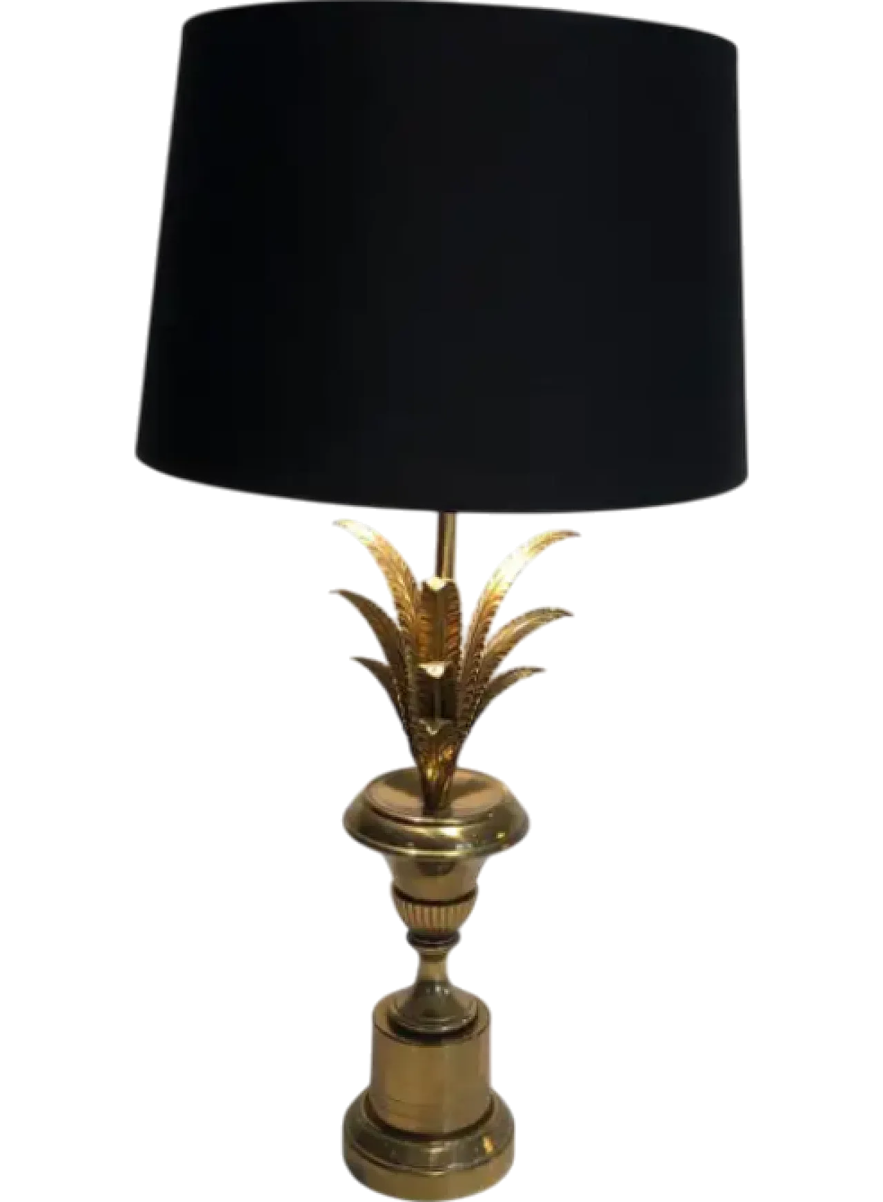 Brass table lamp in the shape of palm, 1970s 7