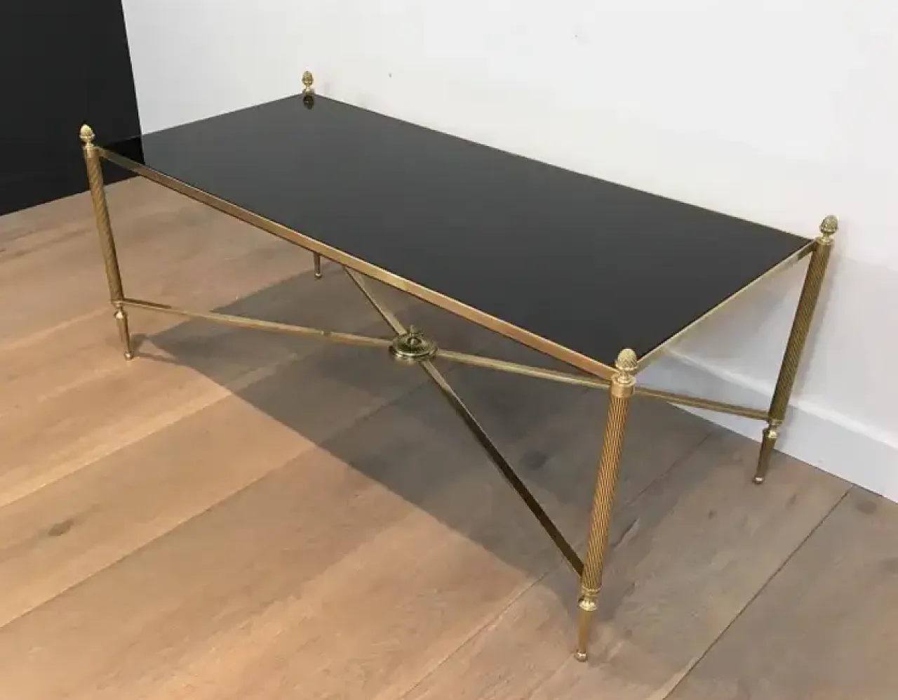 Brass coffee table by Maison Baguès, 1940s 2