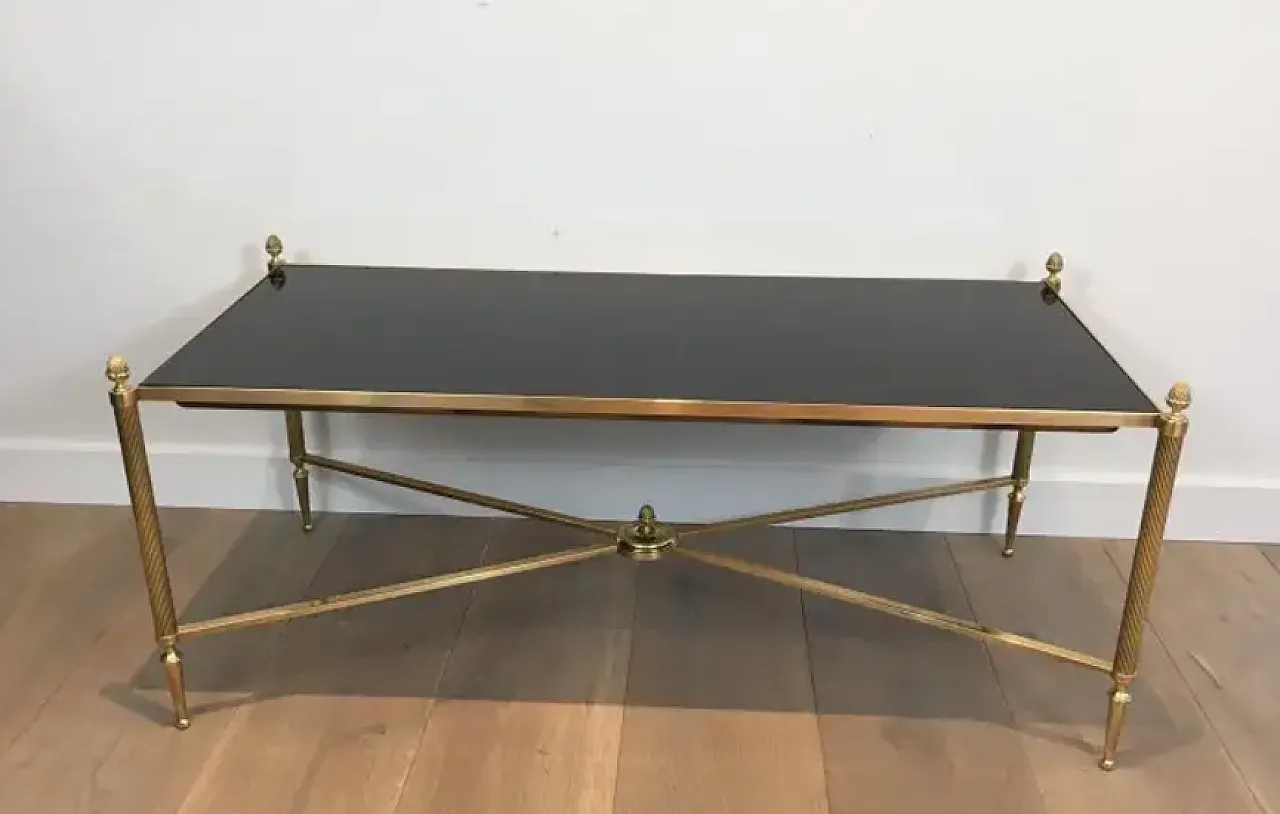 Brass coffee table by Maison Baguès, 1940s 9