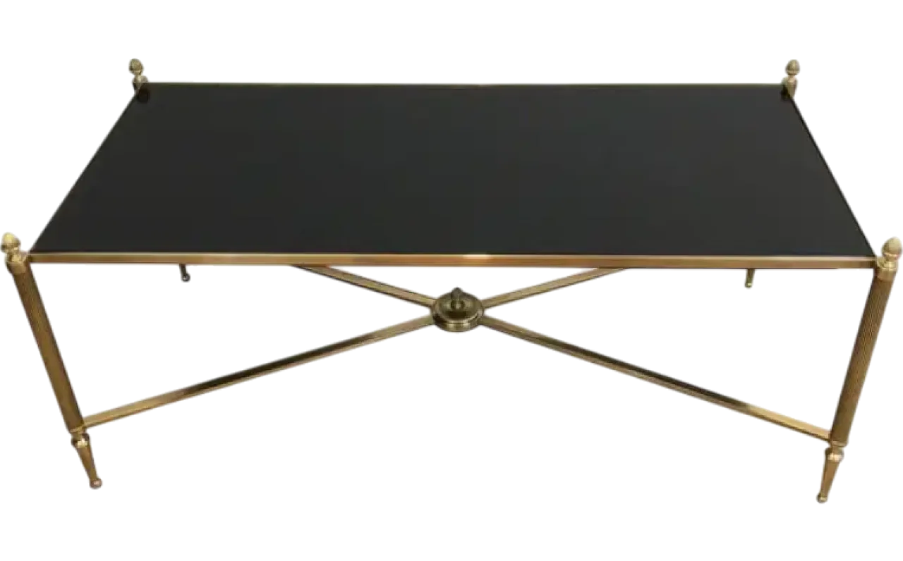 Brass coffee table by Maison Baguès, 1940s 11