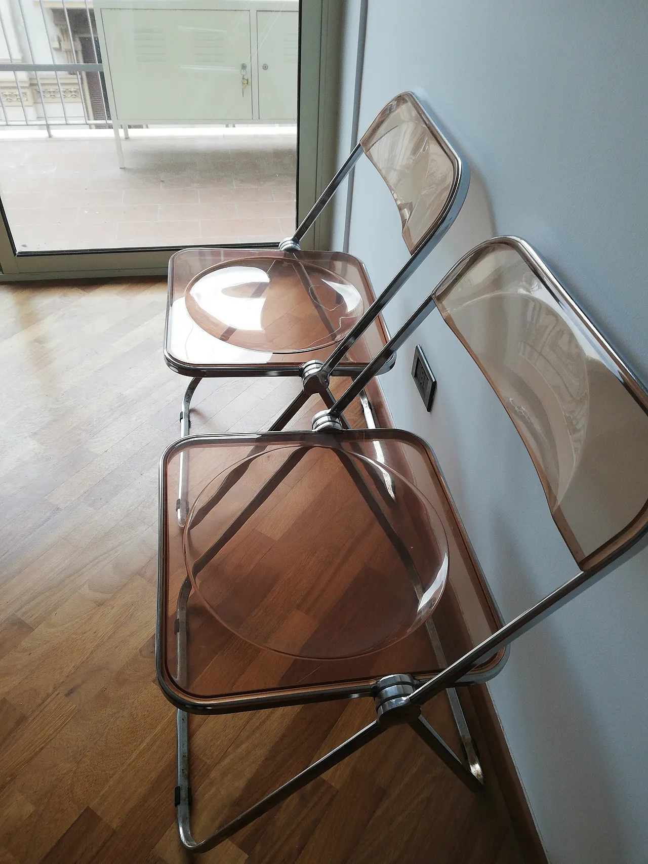 Plia folding chairs by Piretti for Anonima Castelli, 80s 3