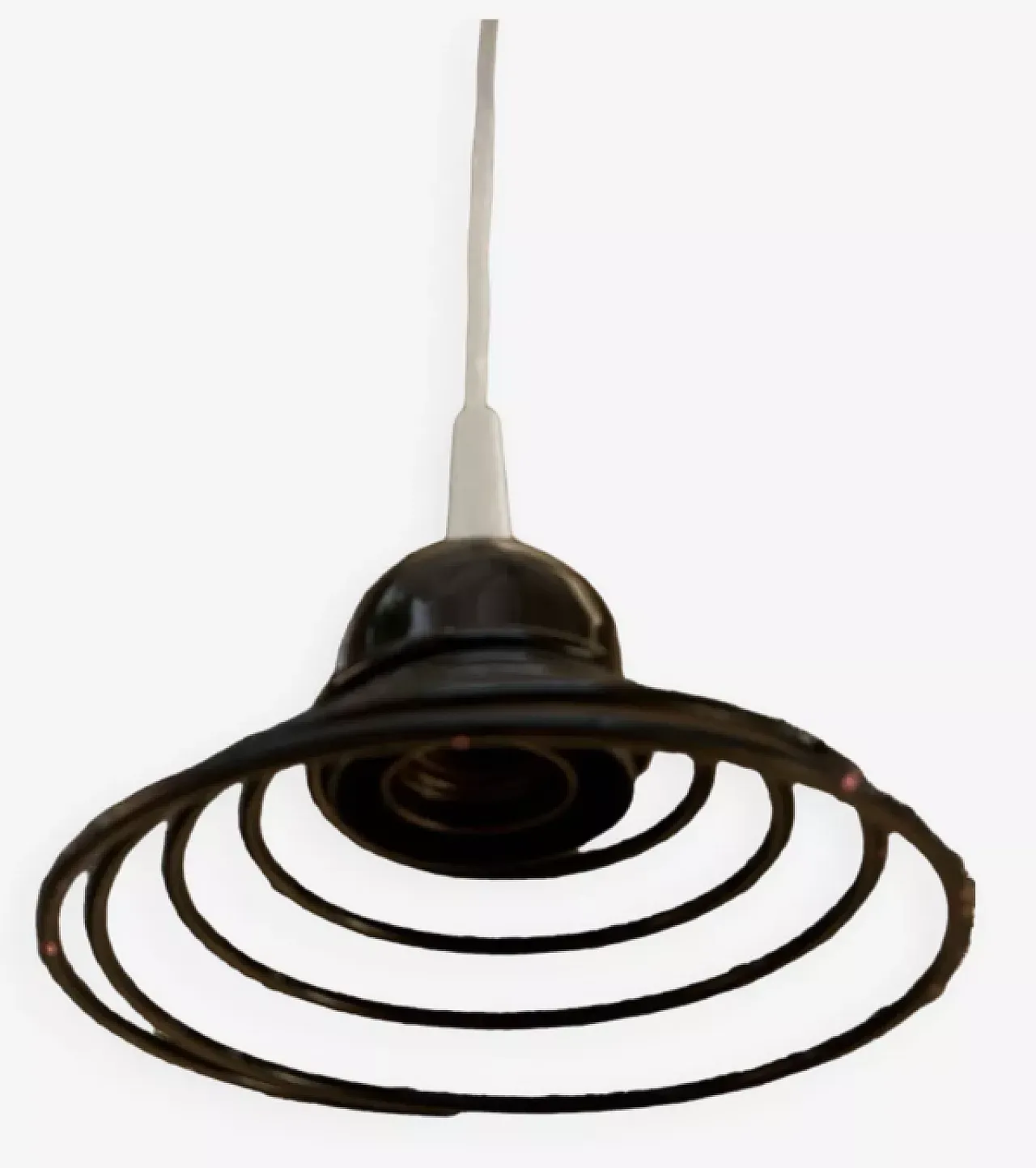 Massive spring-shaped pendant lamp, 1970s 6