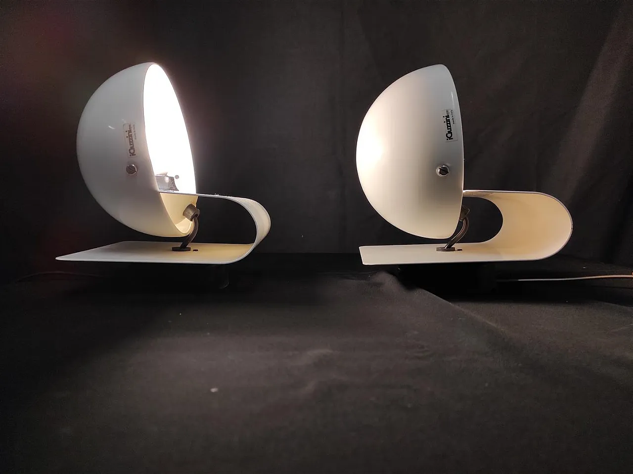 Bugia wall lamps by G. Cormio for Guzzini, 1970s, set of 2 5