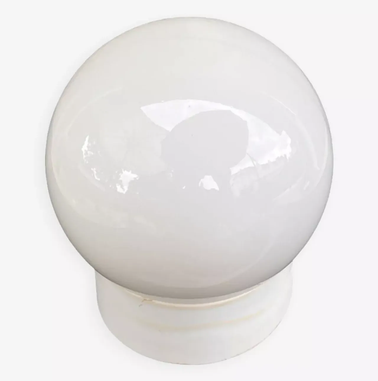 White spherical wall lamp, 1960s 1