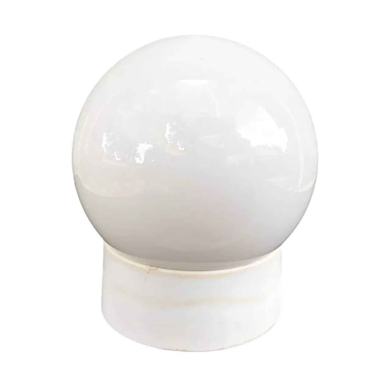 White spherical wall lamp, 1960s 2