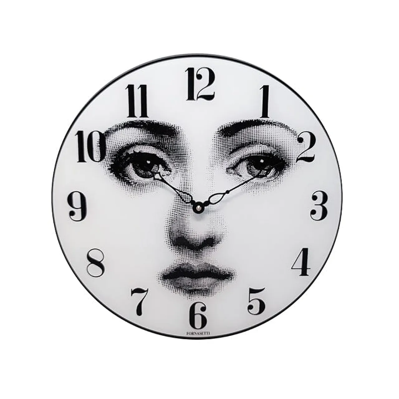 Wall Clock in Glass by Fornasetti, 90s 1