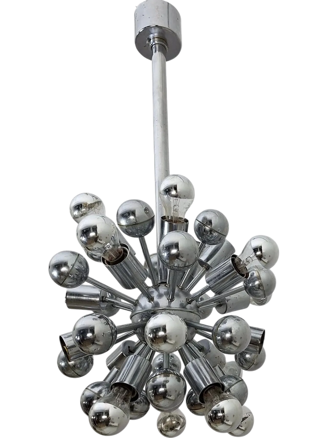 Sputnik lamp in vhrome-plated steel, 1970s 7