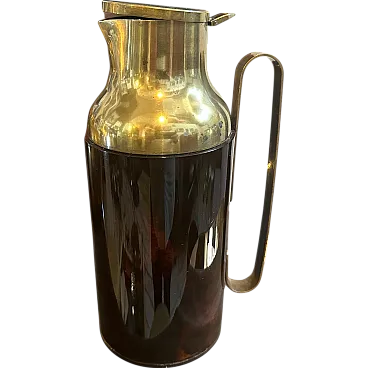 Caraffa termica in bachelite, ottone e tartaruga finta, anni '50