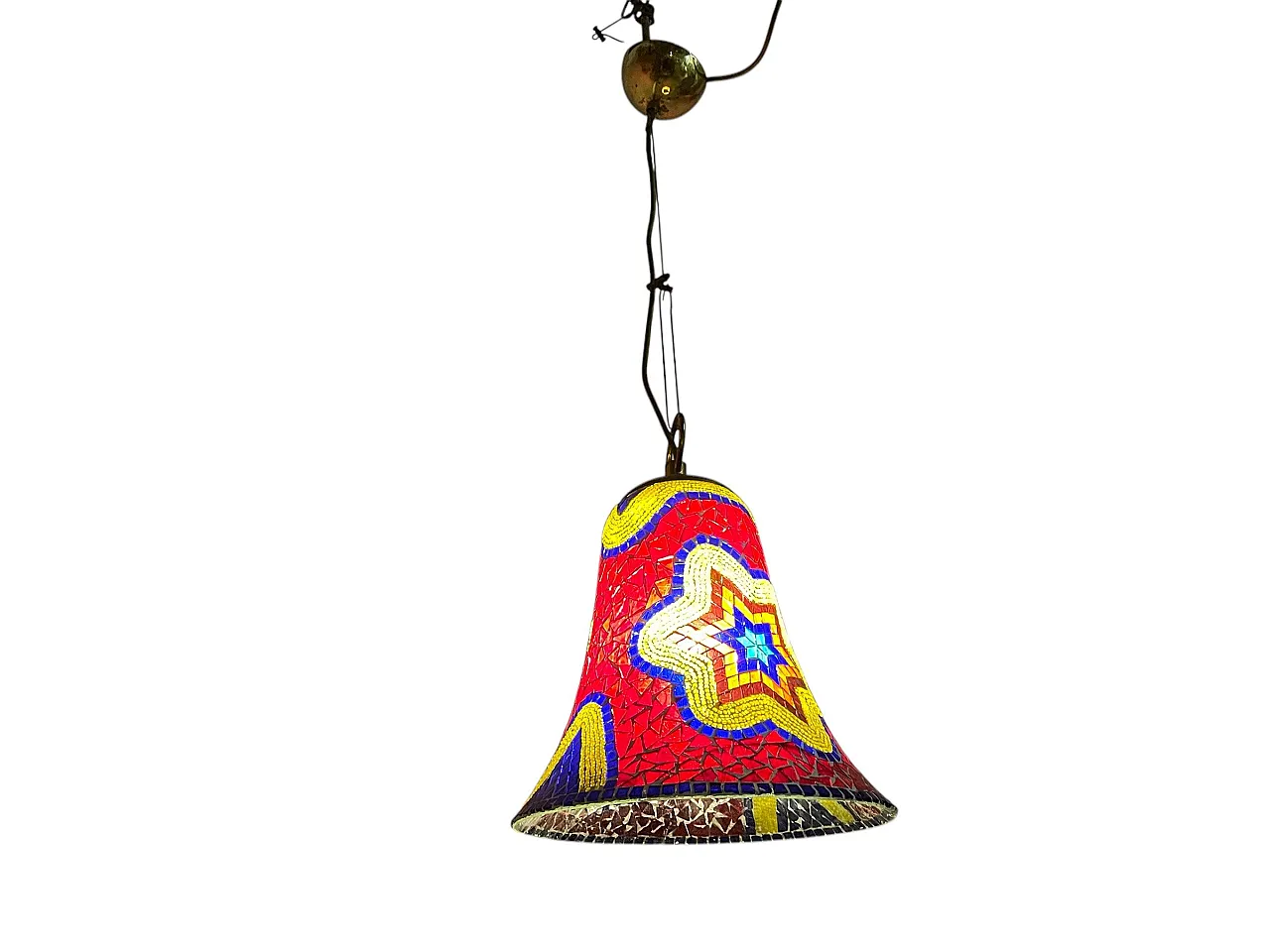 Glass Mosaic Light Pendant, 1970s 1