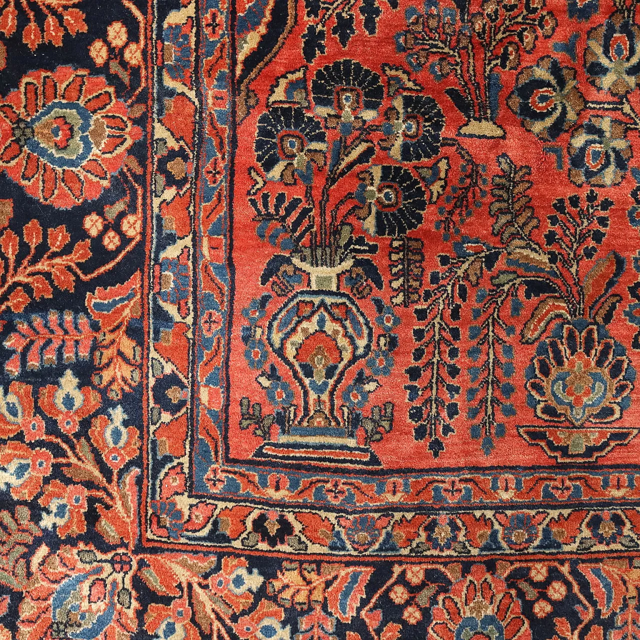 Saruk American cotton and wool rug, late 20th century 6