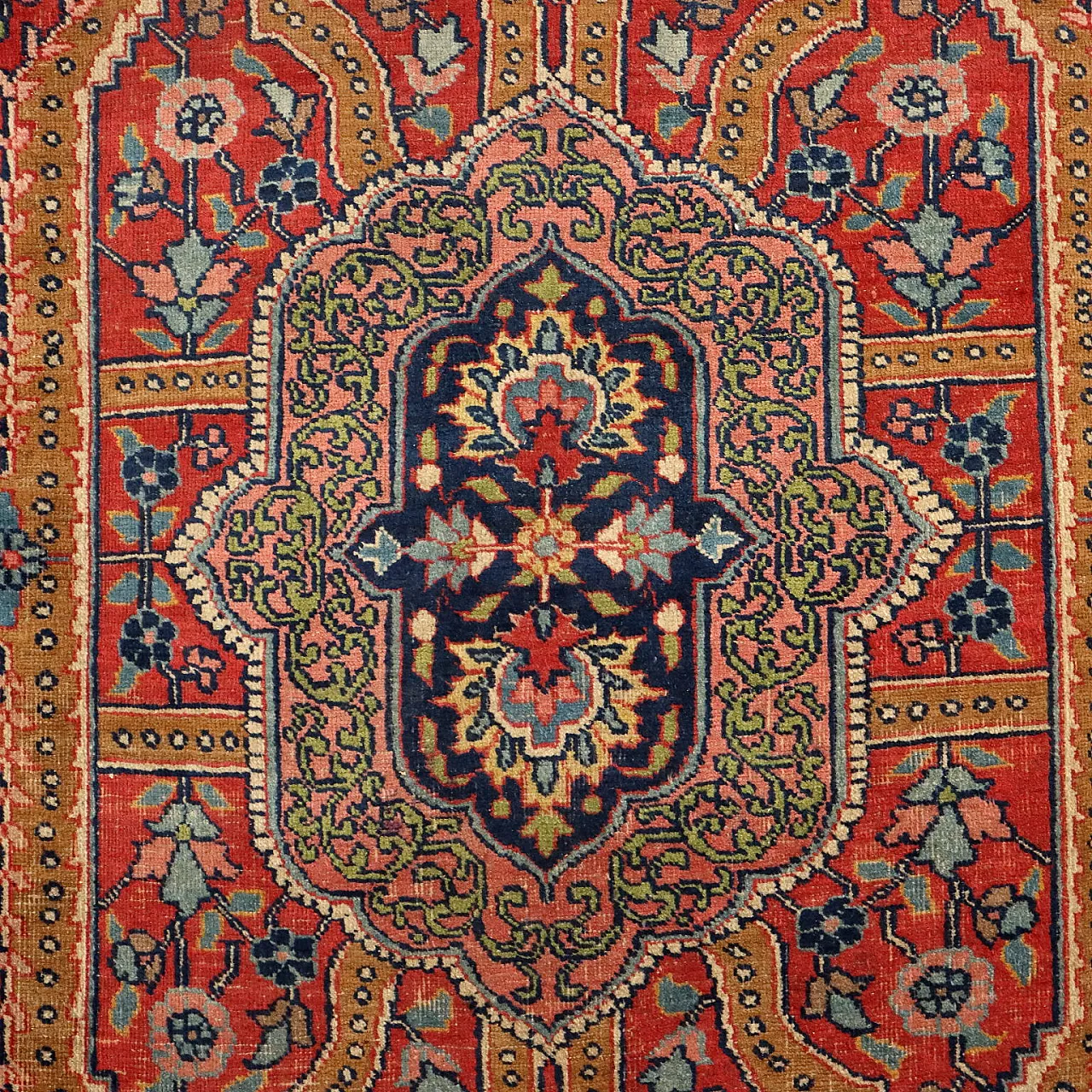 Mashad carpet in cotton and wool, late 20th century 3