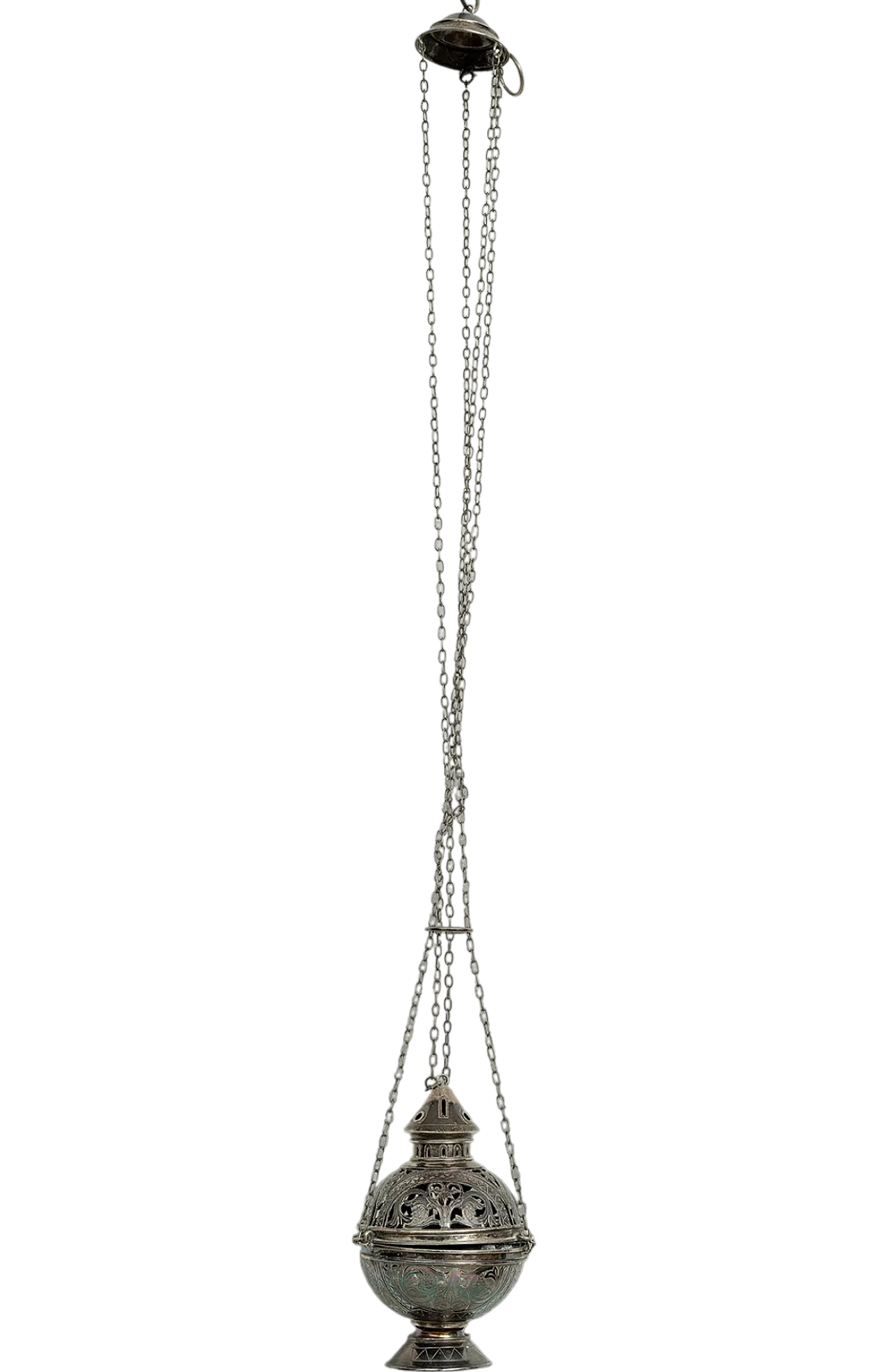 Roman thurible in chiselled silver, 19th century 5