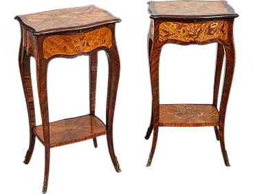 Pair of French Napoleon III bedside tables, 19th century