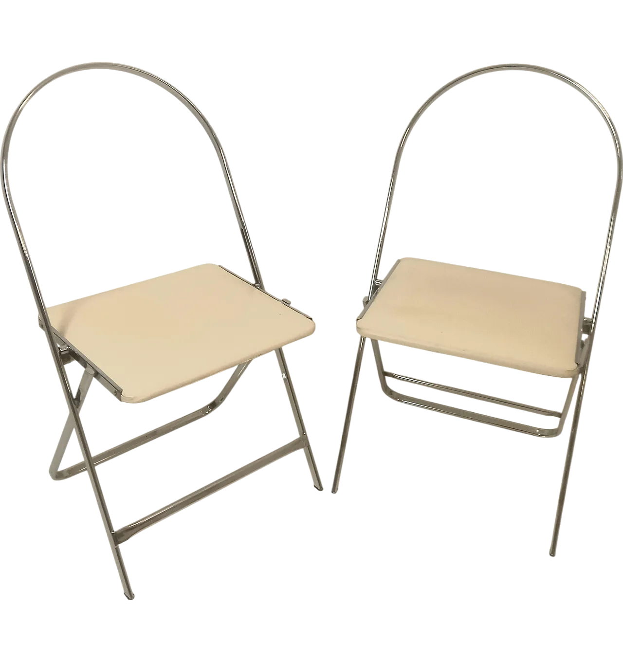 Pair of Aprilina folding chairs produced by Zanotta 4