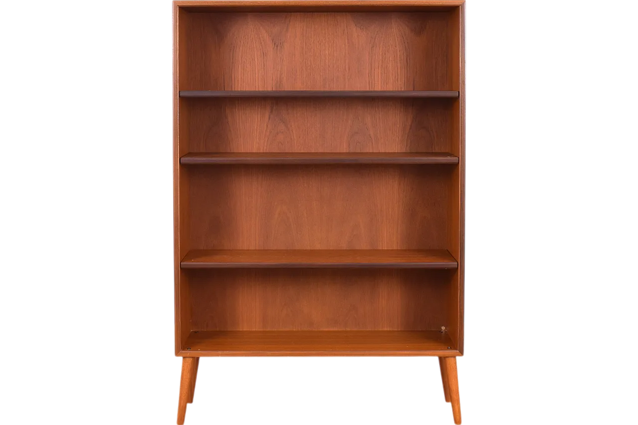 Mid-Century Danish Teak Bookcase, 1960s 12